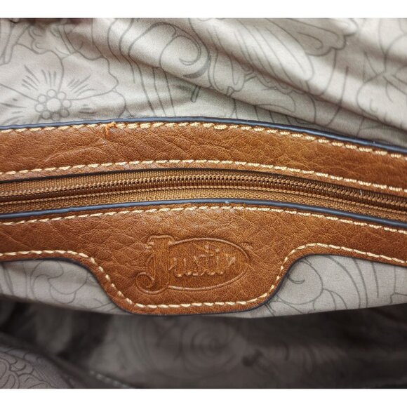 Justin Brown Concealed Carry Handbag With Dual Zippered Pockets Magnet Closure - Picture 5 of 16